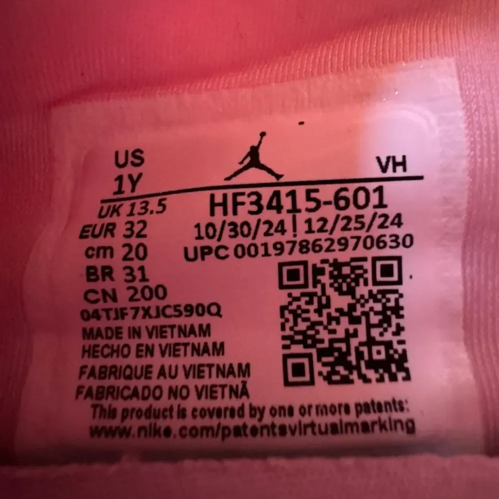 Jordan 23Seven HF3415-601 Pink White Unisex Kids Sneaker Synthetic US 1Y Low Top